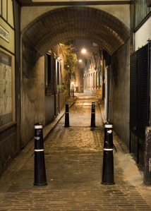 A narrow street in London